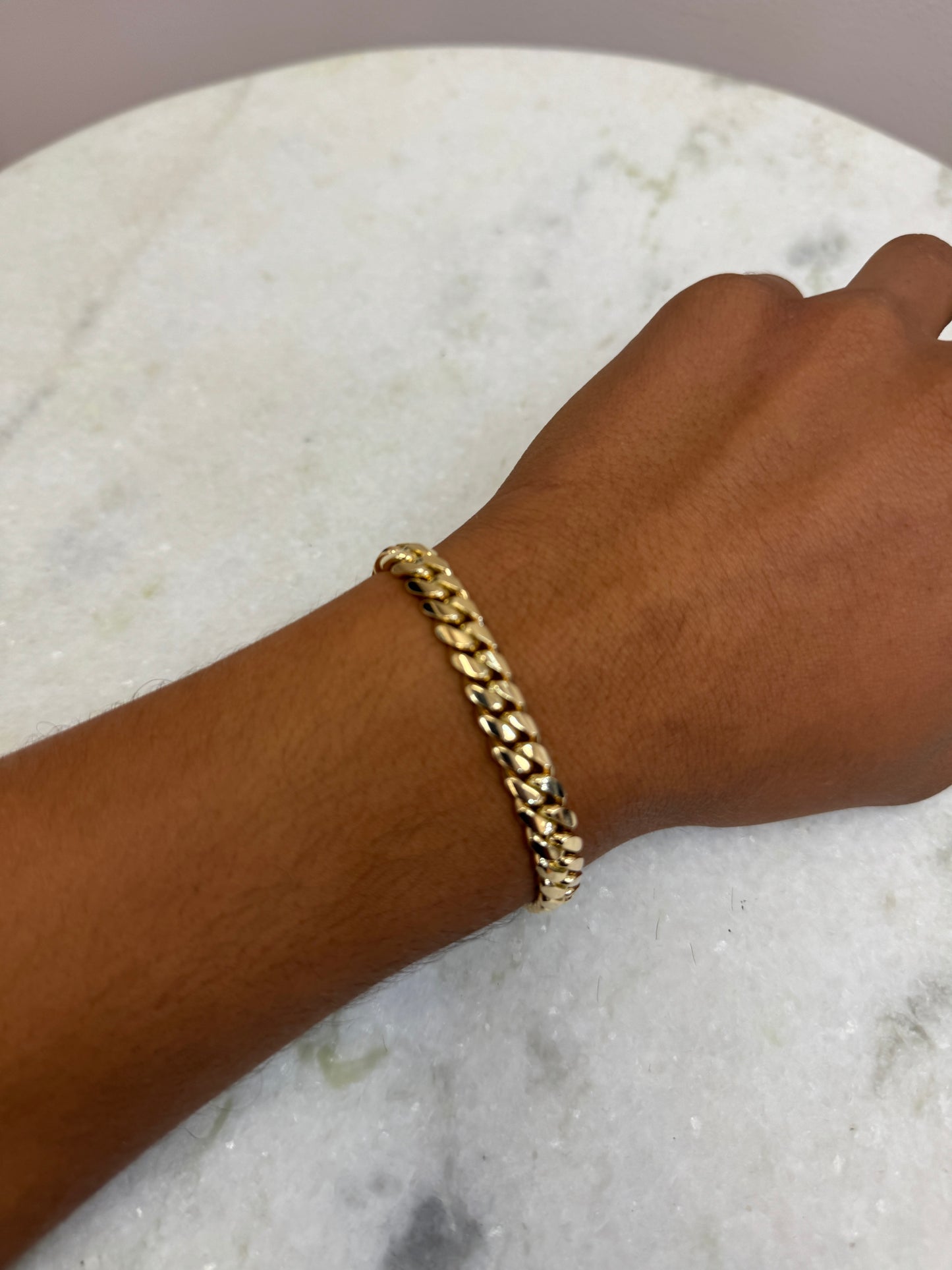 14K Solid Gold Cuban Link Bracelet for Men – Power and prestige