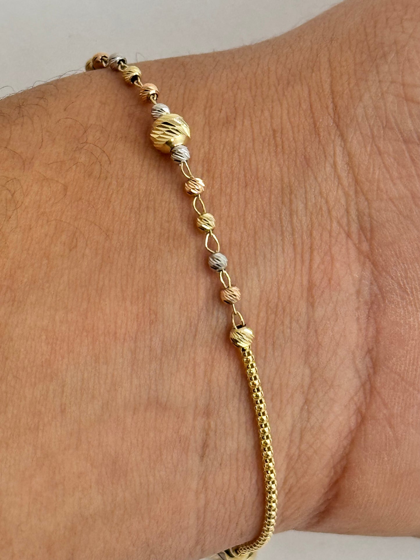 14k gold Bead Bracelet For Women
