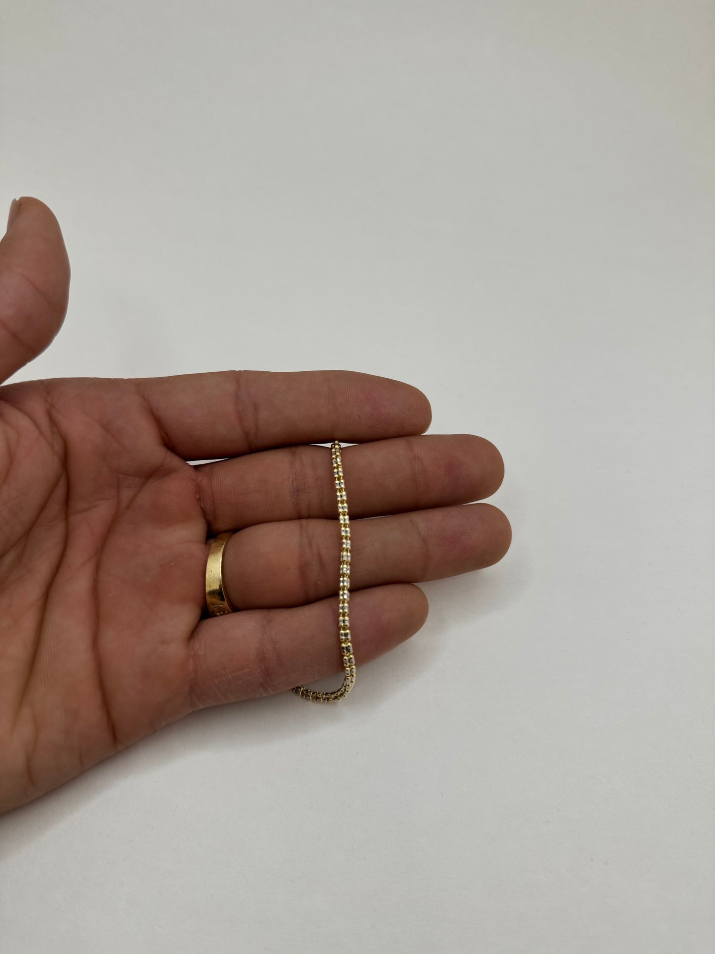 14k gold Ice bracelet unisex