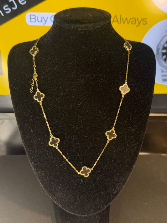 14k gold 18”inch clover chain  Necklace for women