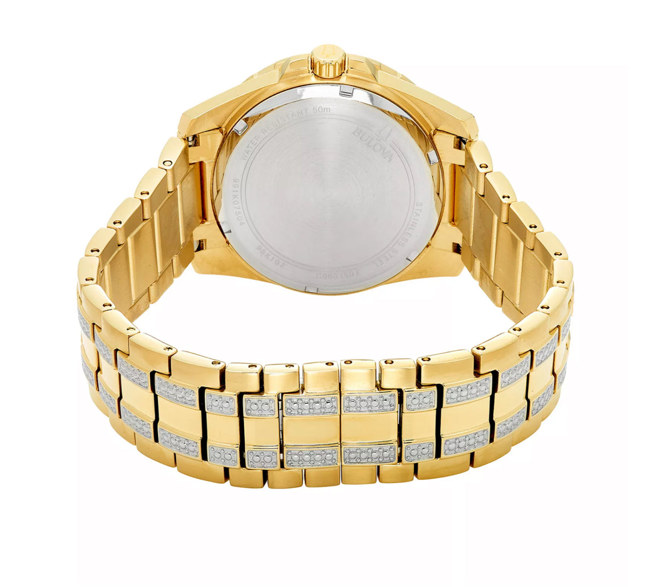 Bulova Dress/Classic Crystal Mens Watch Stainless Steel