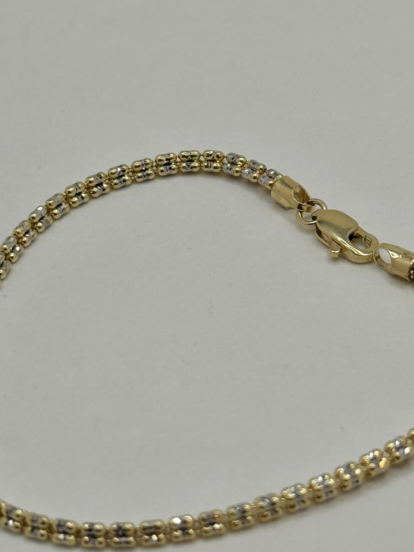 14k gold Ice bracelet unisex