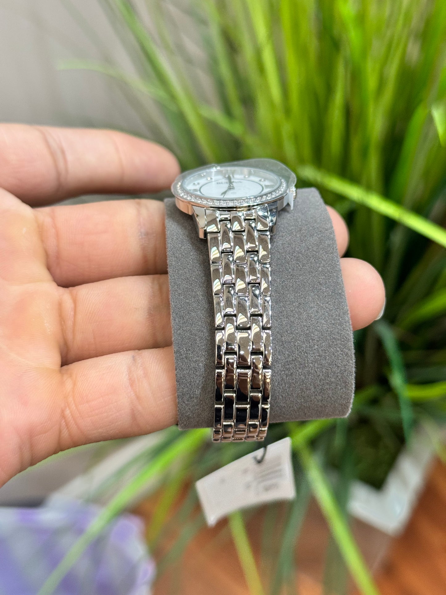 Women's Crystals Stainless Steel Bracelet Watch 27mm Box Set