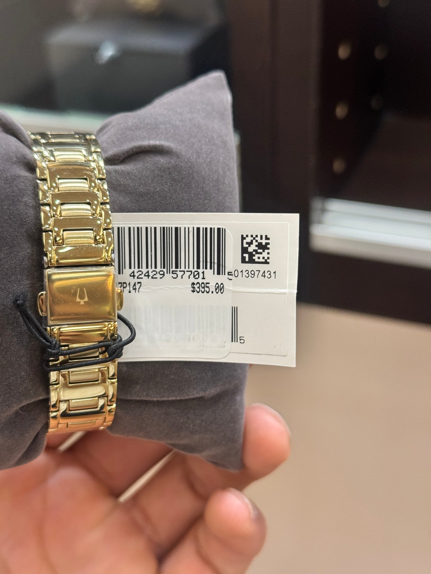 Bulova Women's Diamond Accent Gold-Tone Stainless Steel Bracelet Watch 33mm