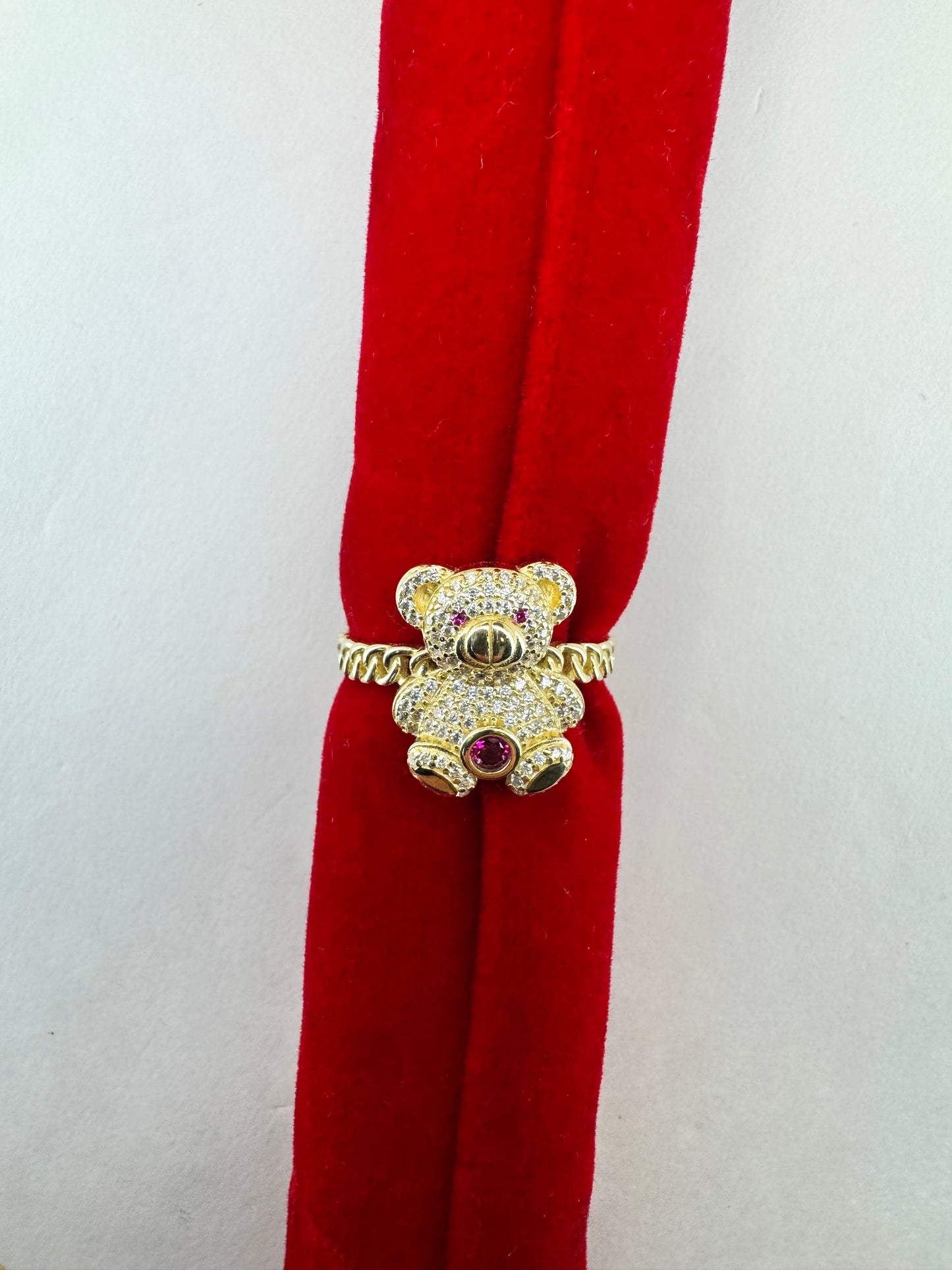 14k Gold Teddy bear Ring