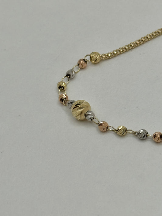 14k gold Bead Bracelet For Women