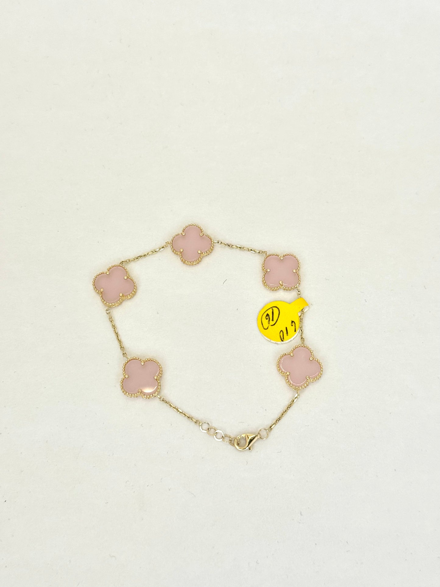 14k gold Clover charm bracelet for women