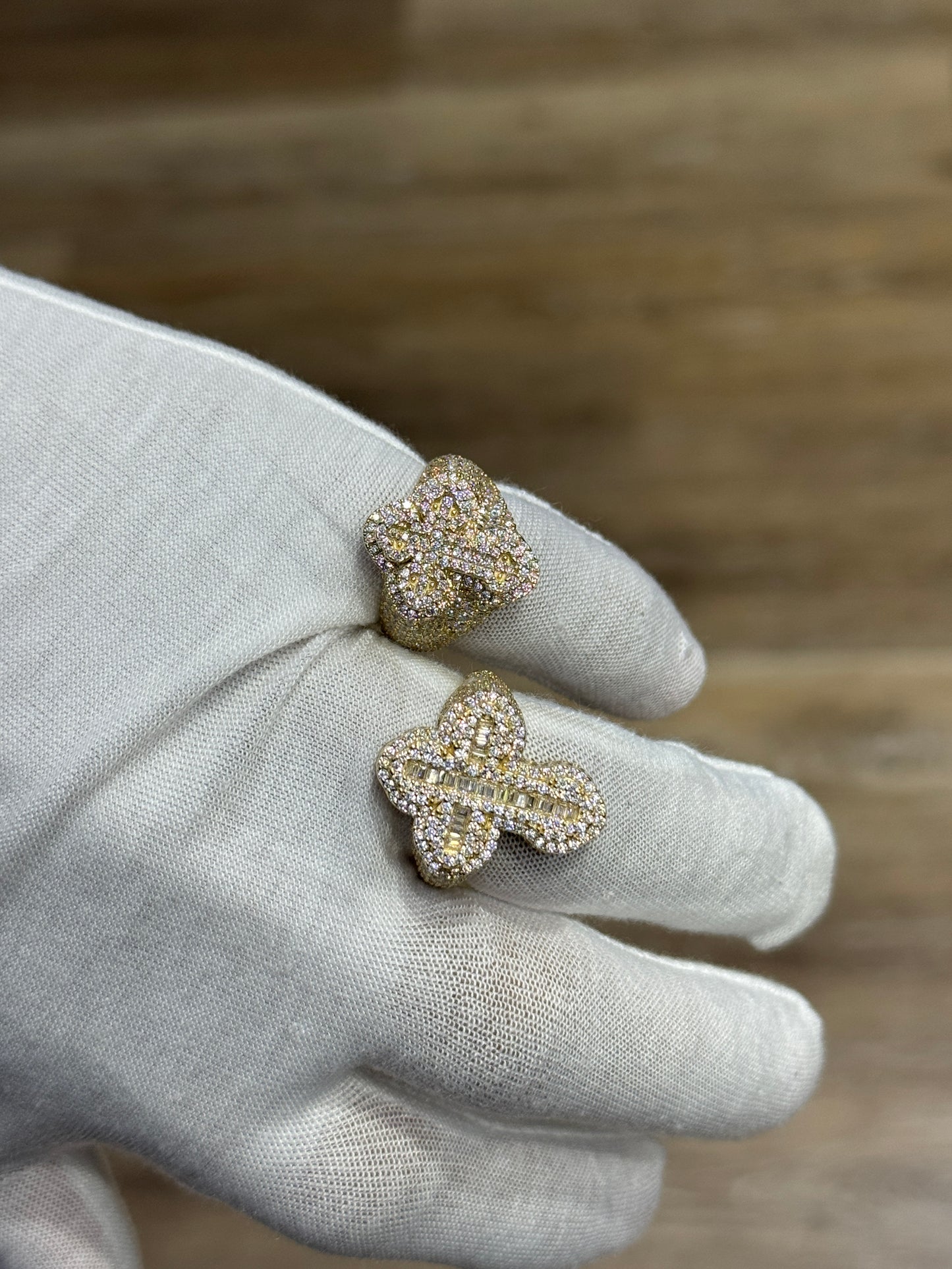 ✝️ 14K Gold Cross Ring for men  with Cubic Zircon – Men’s Size 9