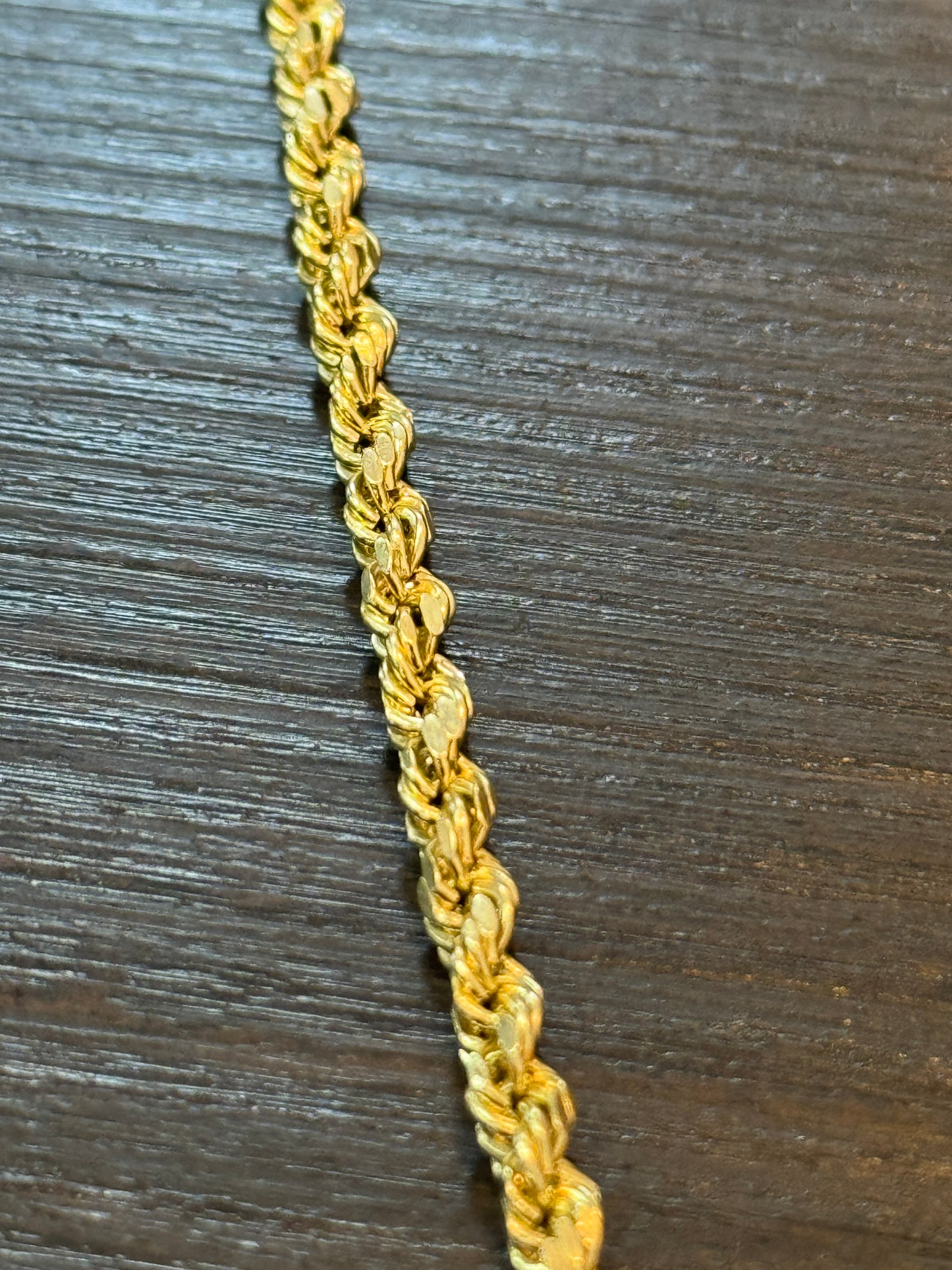 14k gold rope chain with divine child (Divino Niño) 24”inch long