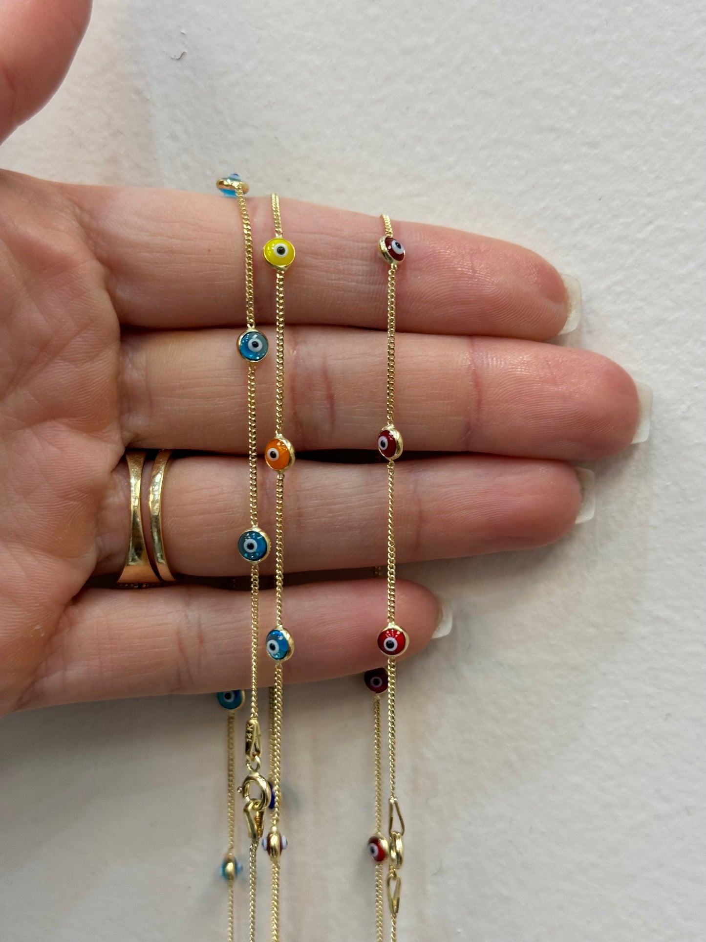 16”inch Evil Eye 14k gold chain necklace for woman
