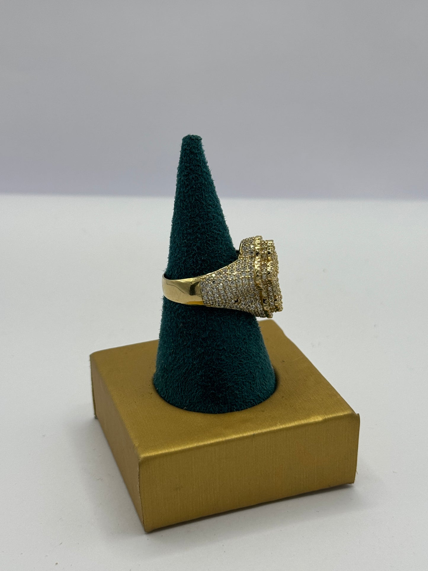 ✝️ 14K Gold Cross Ring for men  with Cubic Zircon – Men’s Size 9