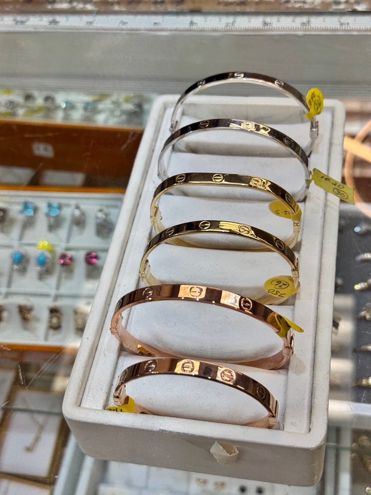 14K Gold Love Bangle Bracelet for women
