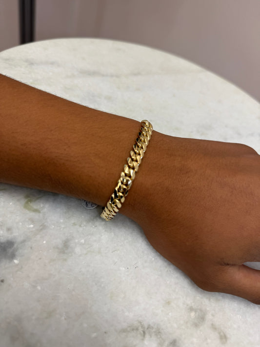 14K Solid Gold Cuban Link Bracelet for Men – Power and prestige