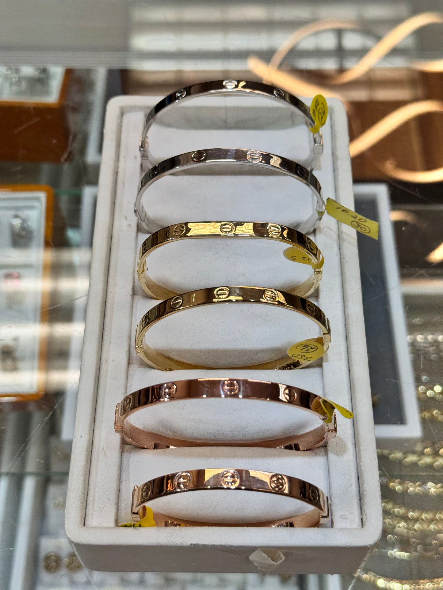 14K Gold Love Bangle Bracelet for women
