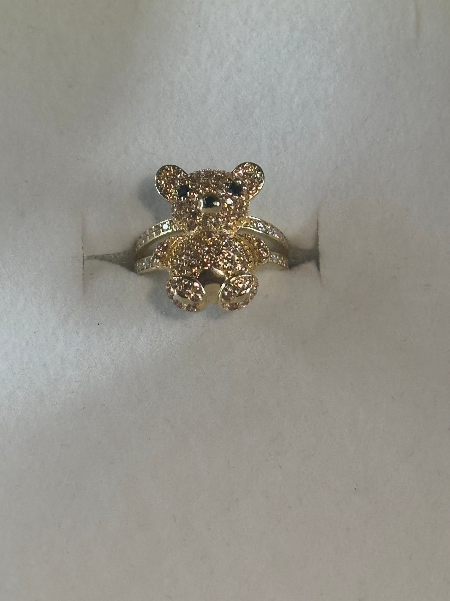 14K Gold Teddy Bear Ring for women
