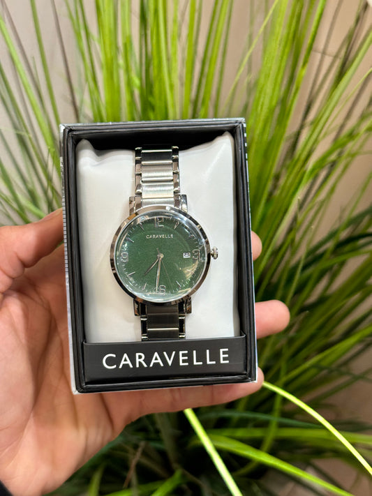 Caravelle Dress Mens Watch Green Dial