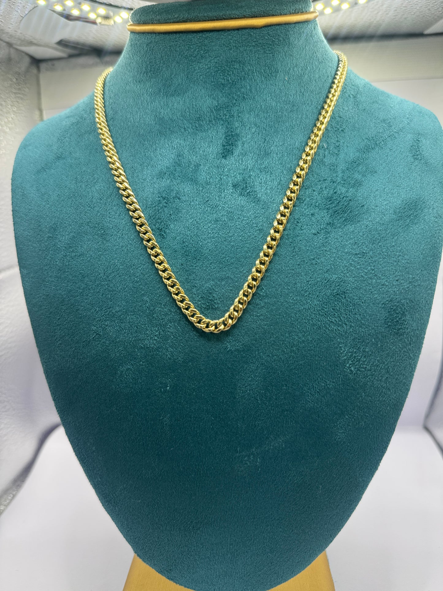 14k Gold Miami Cuban Link Chain – Elegant Women’s 16”inch