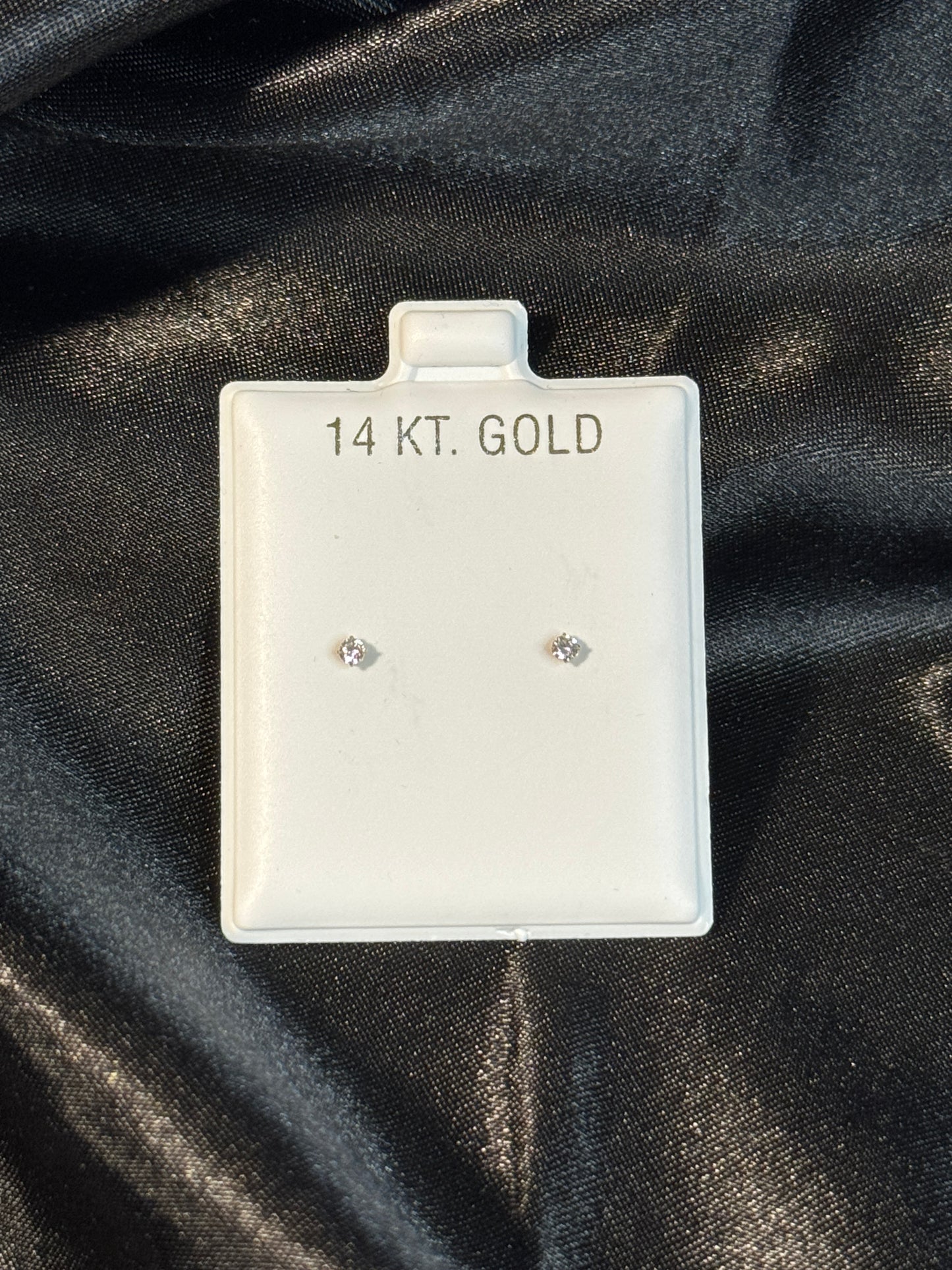 14K Yellow Gold Stud Earrings for Women 2mm