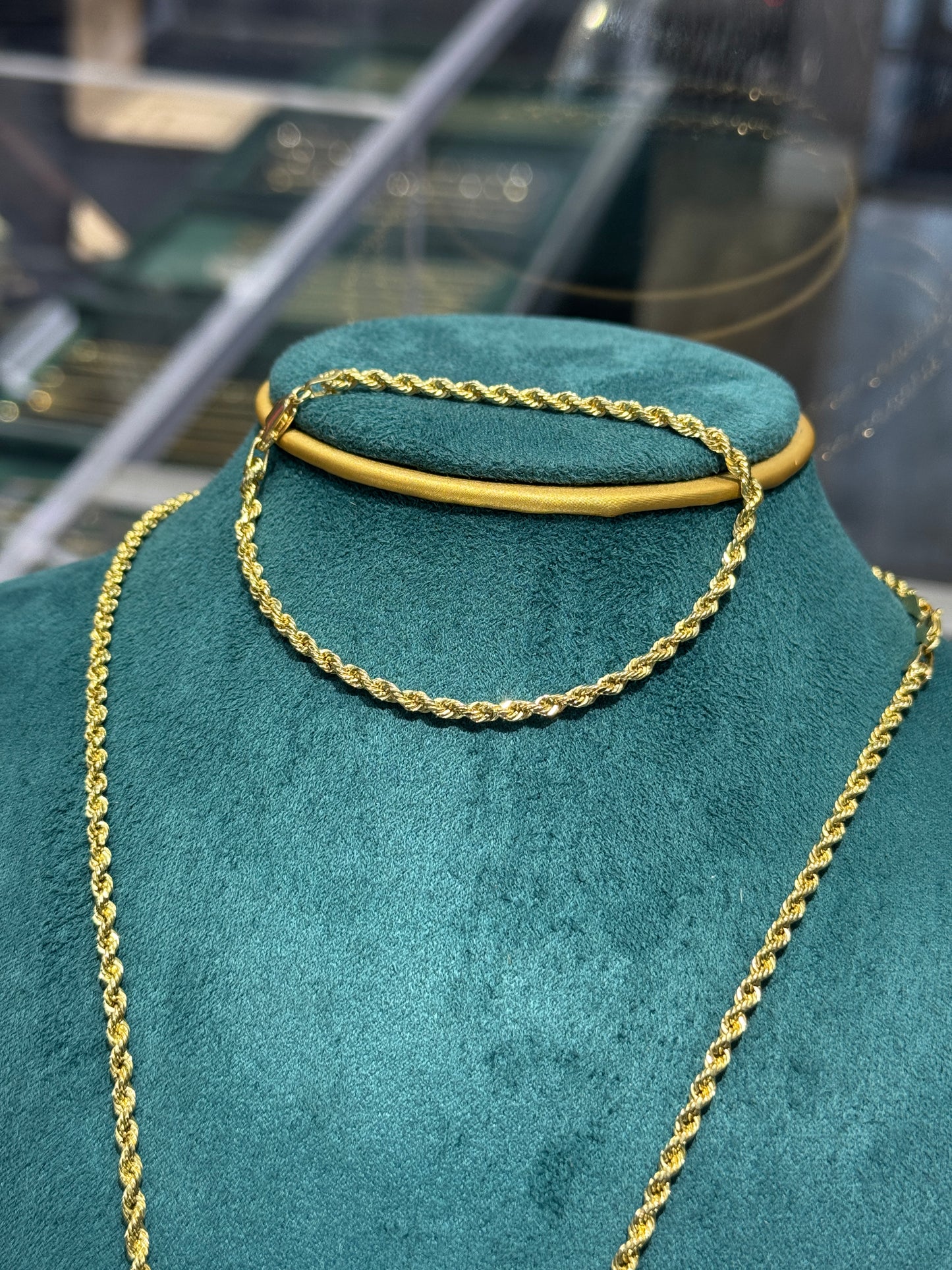 Rope Chain & Bracelet Set with Jesus Face Pendant – Unisex