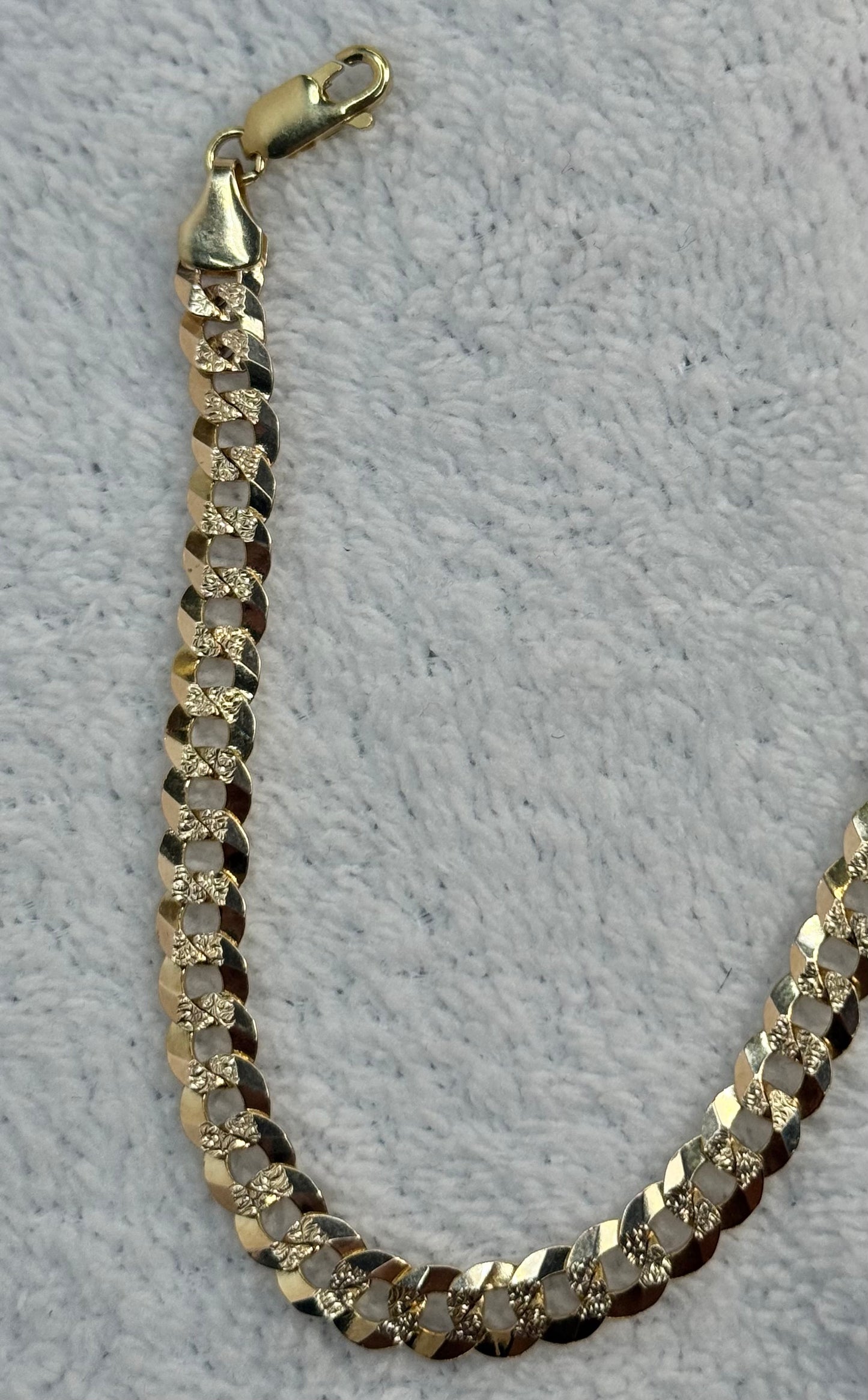 14k Gold Curbed Link bracelet for men