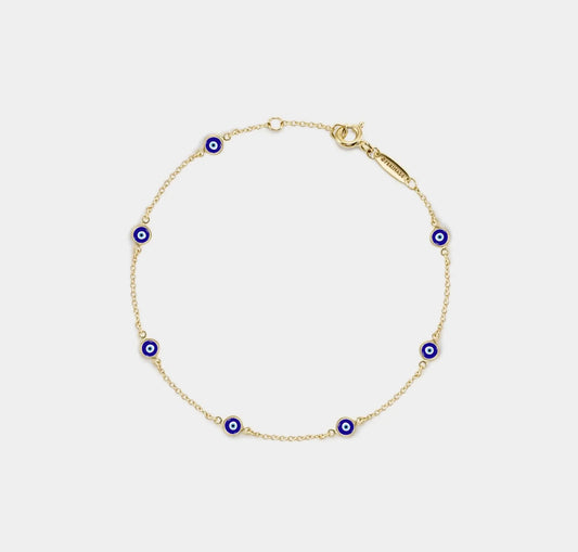 16”inch Evil Eye 14k gold chain necklace for woman