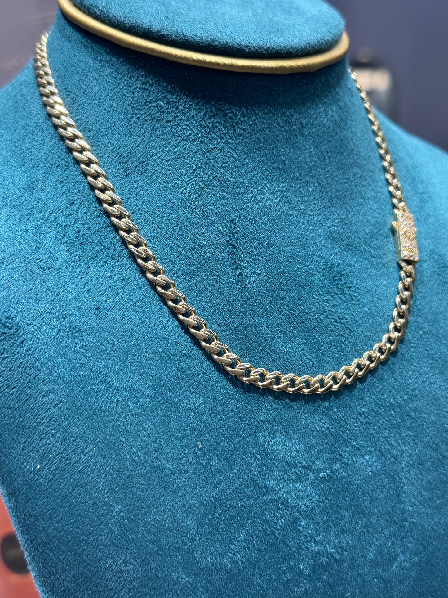 14K Gold – 5mm Cuban Link necklace chain for Women