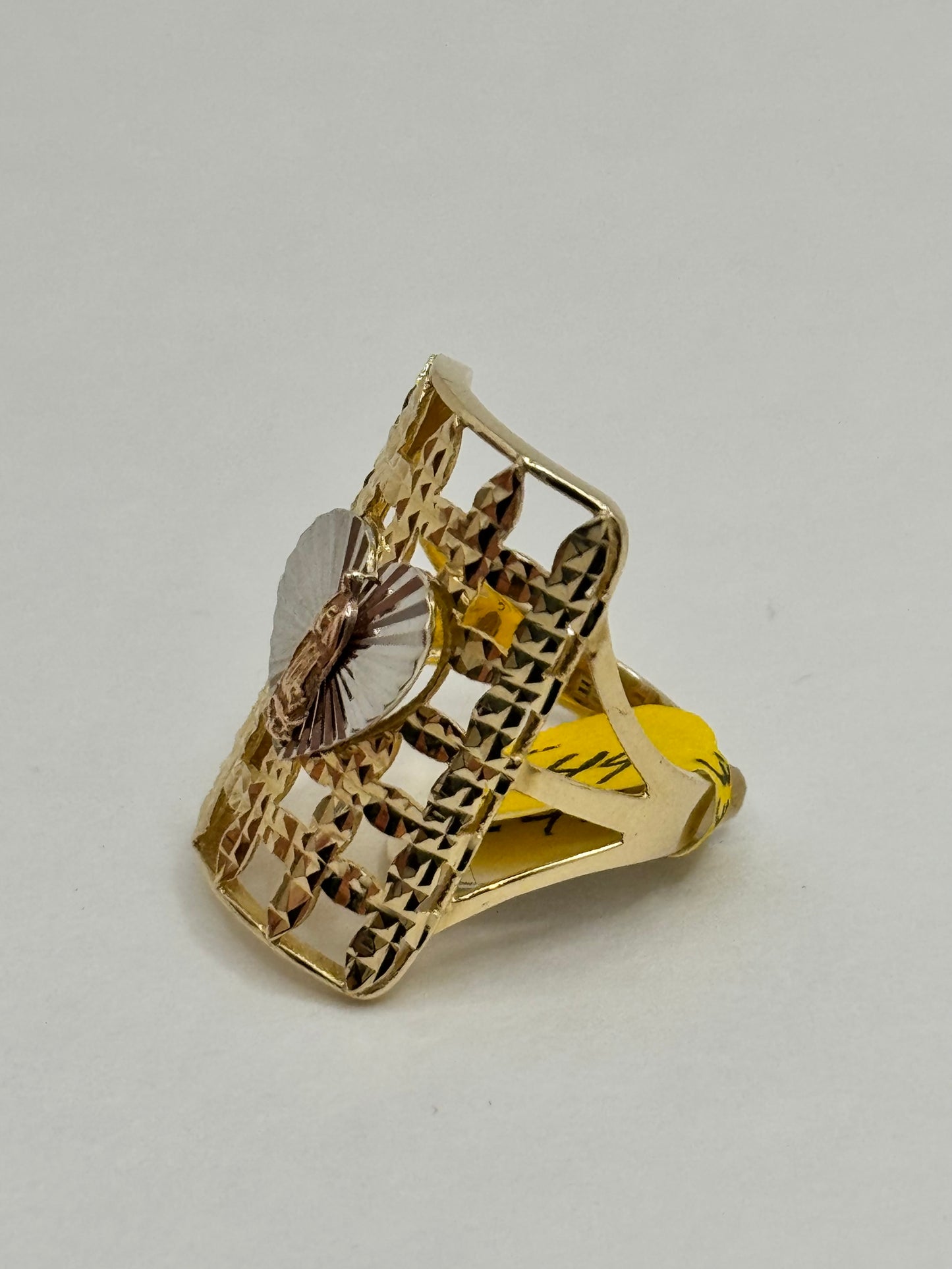 14k gold heart ring with Virgin Mary