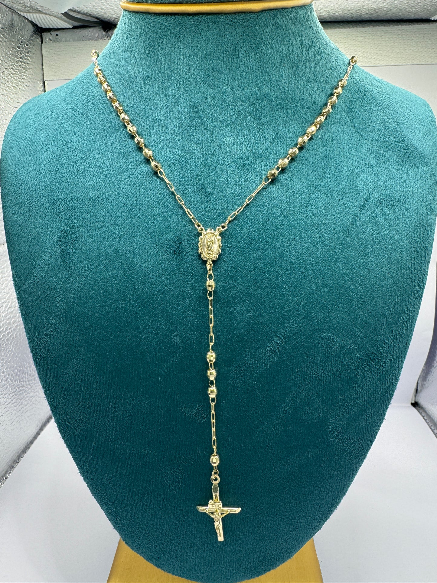 14K Gold Rosary Necklace – Faith in Style unisex