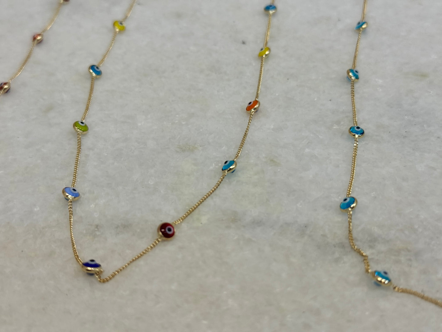 16”inch Evil Eye 14k gold chain necklace for woman