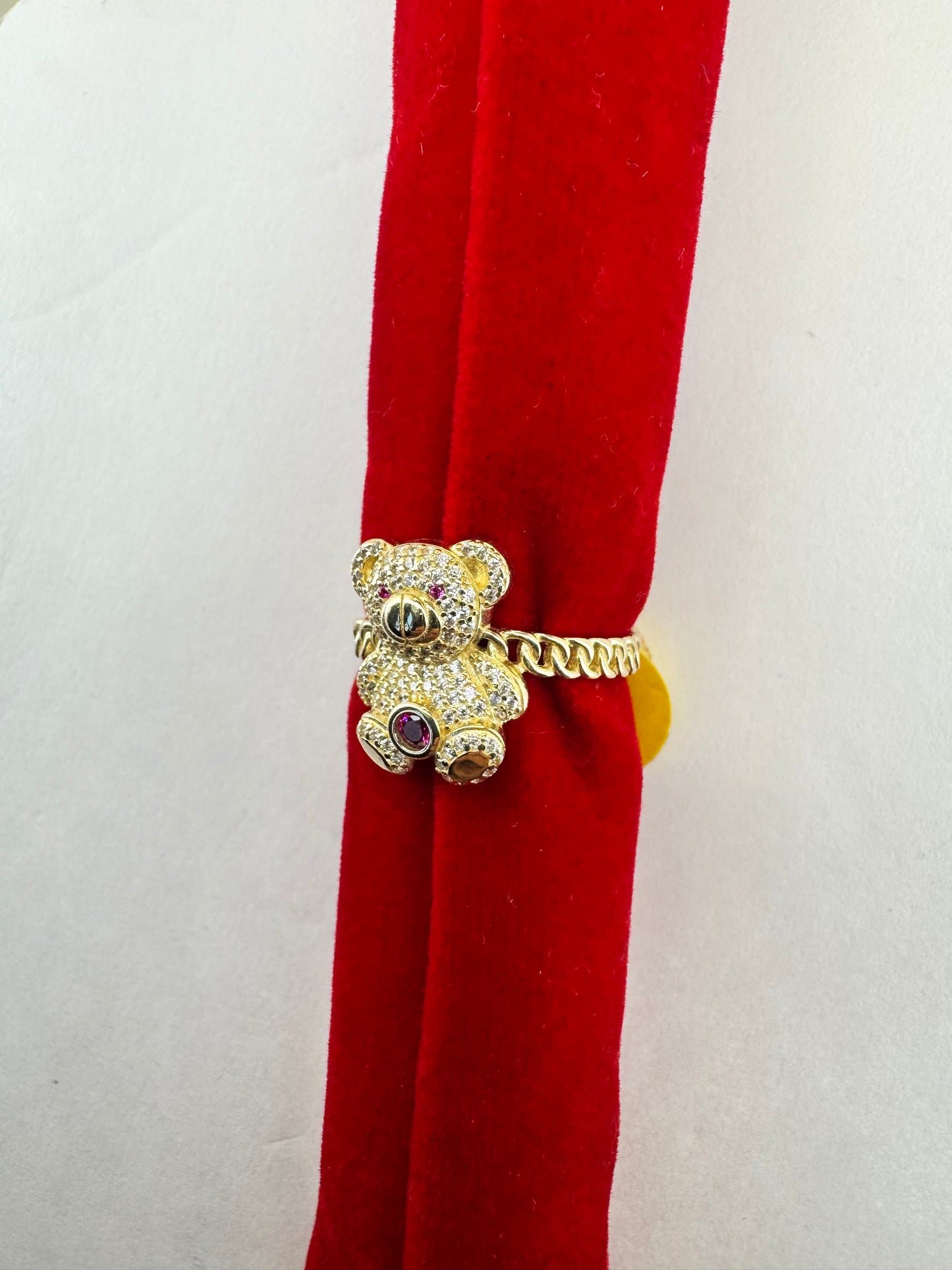 14k Gold Teddy bear Ring