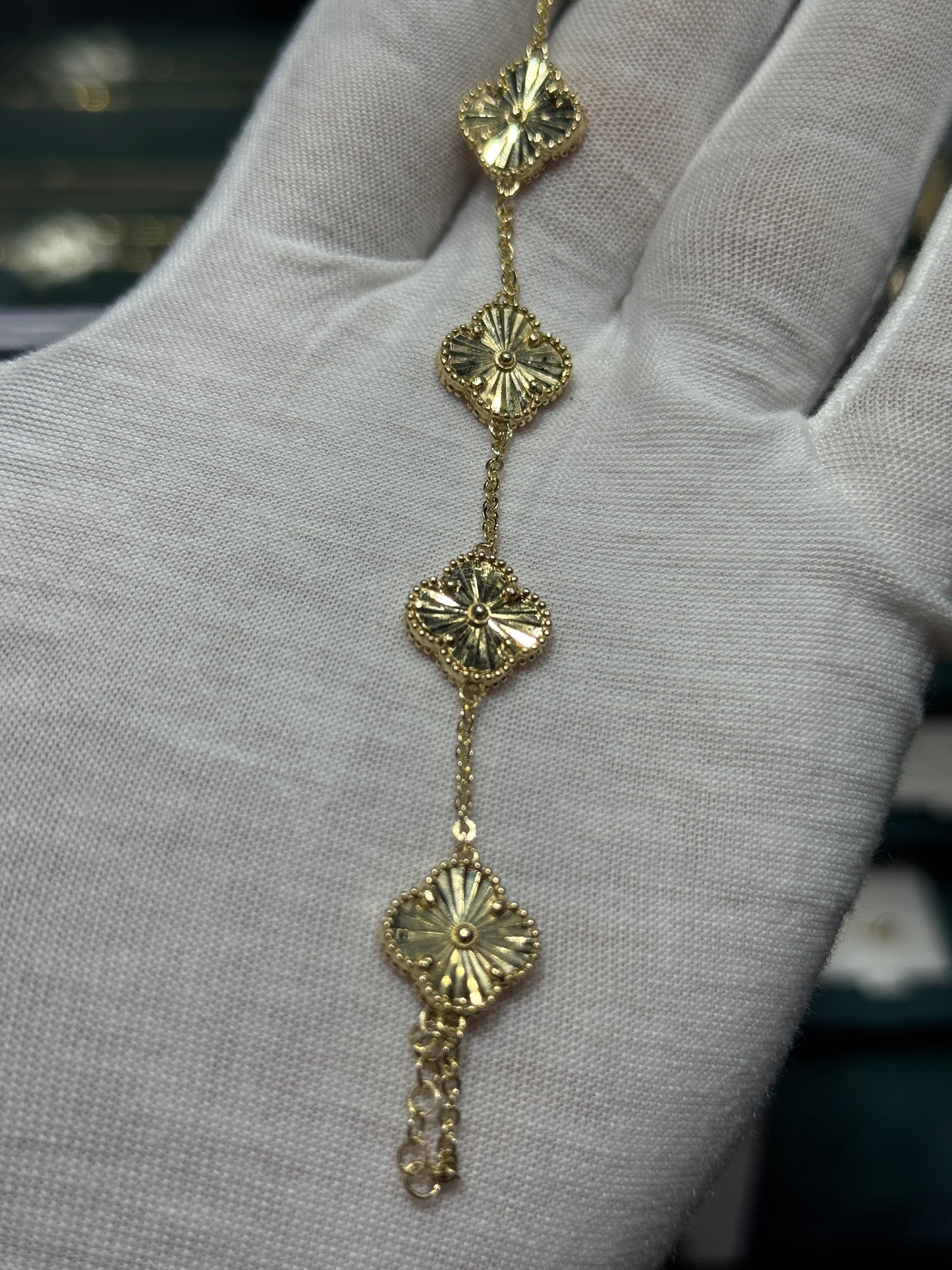 14k gold clover necklace bundle for women 29.3g