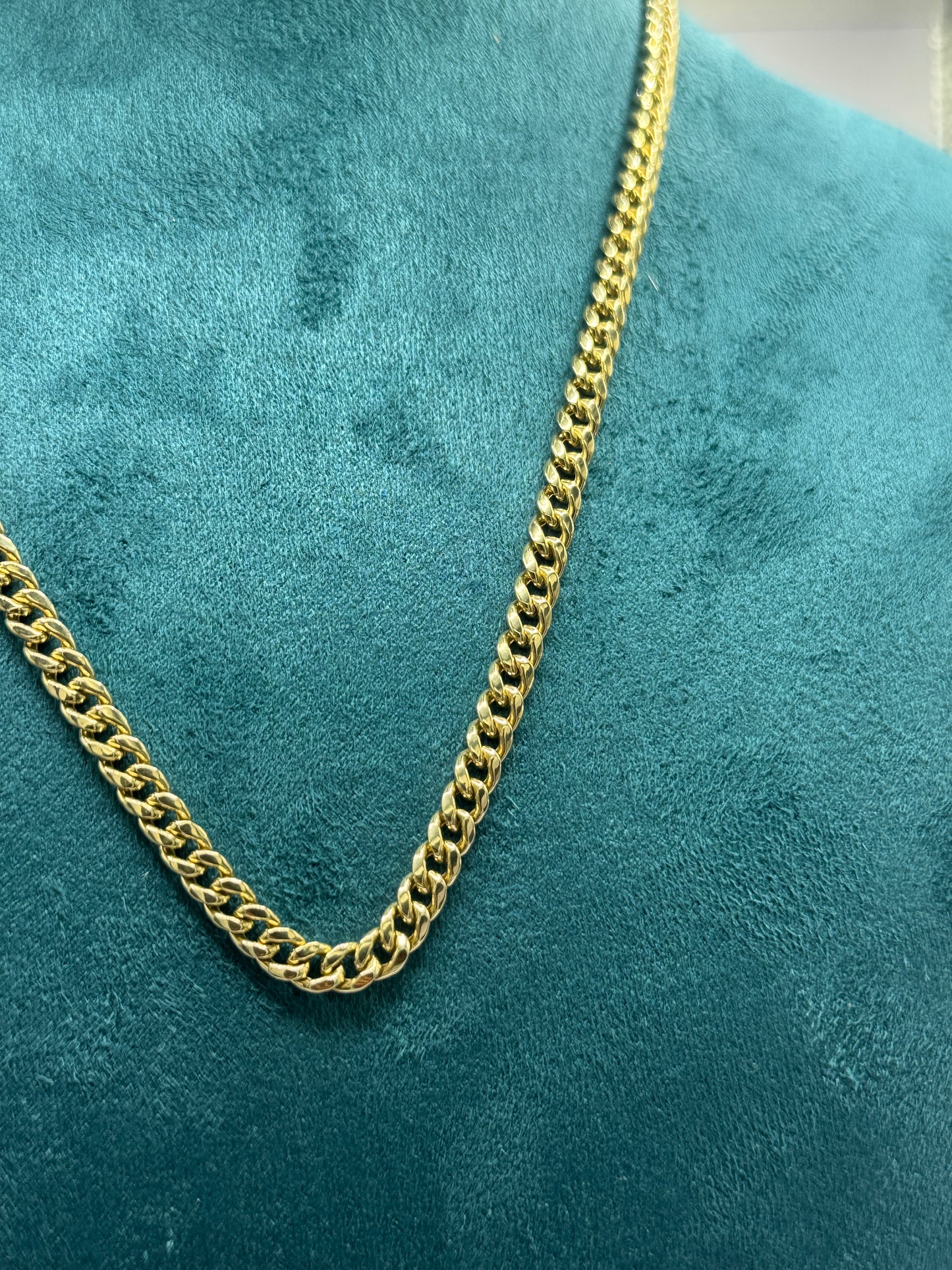 14k Gold Miami Cuban Link Chain – Elegant Women’s 16”inch
