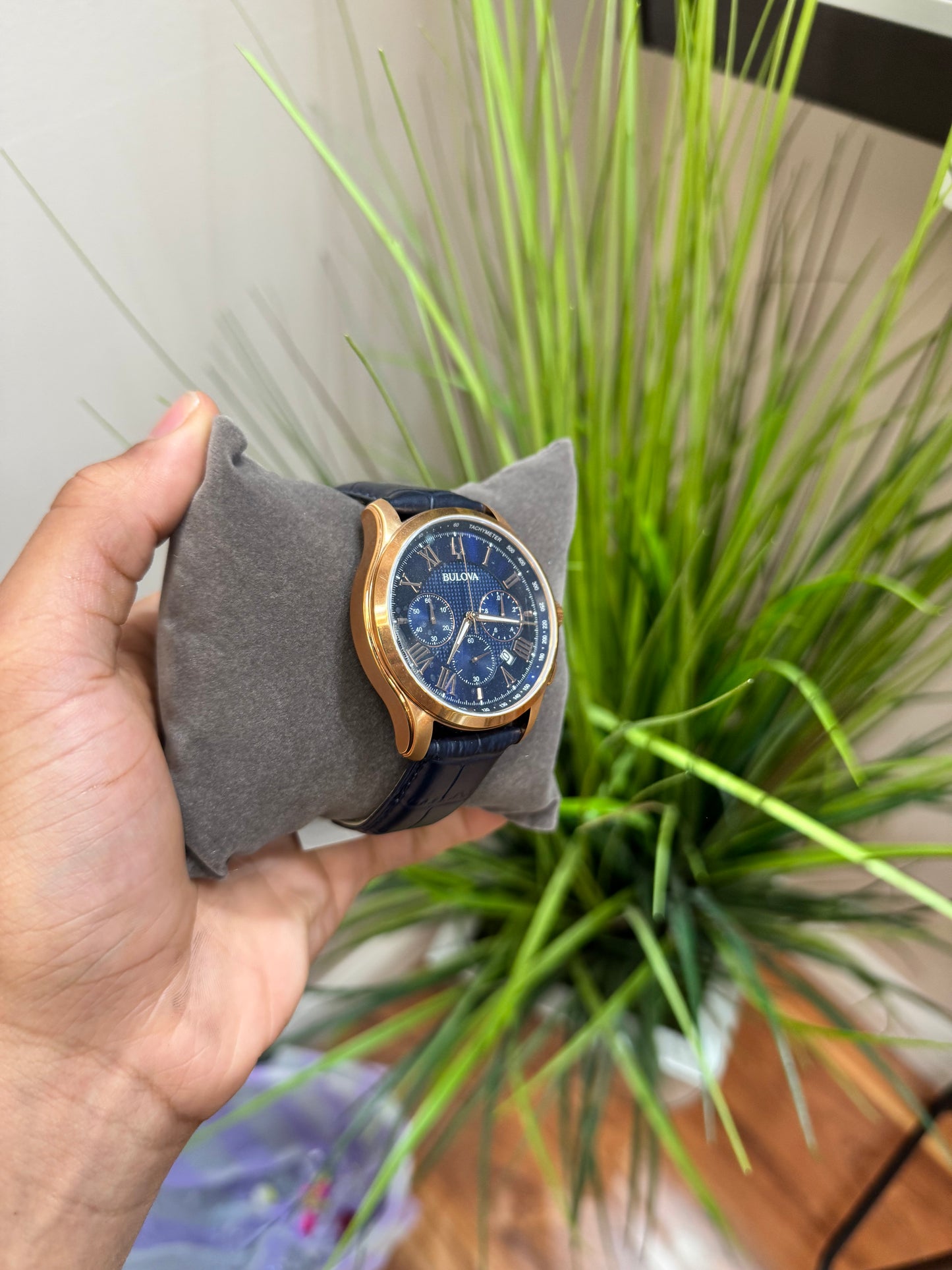 Bulovas classic Wilton leather strap watch for men