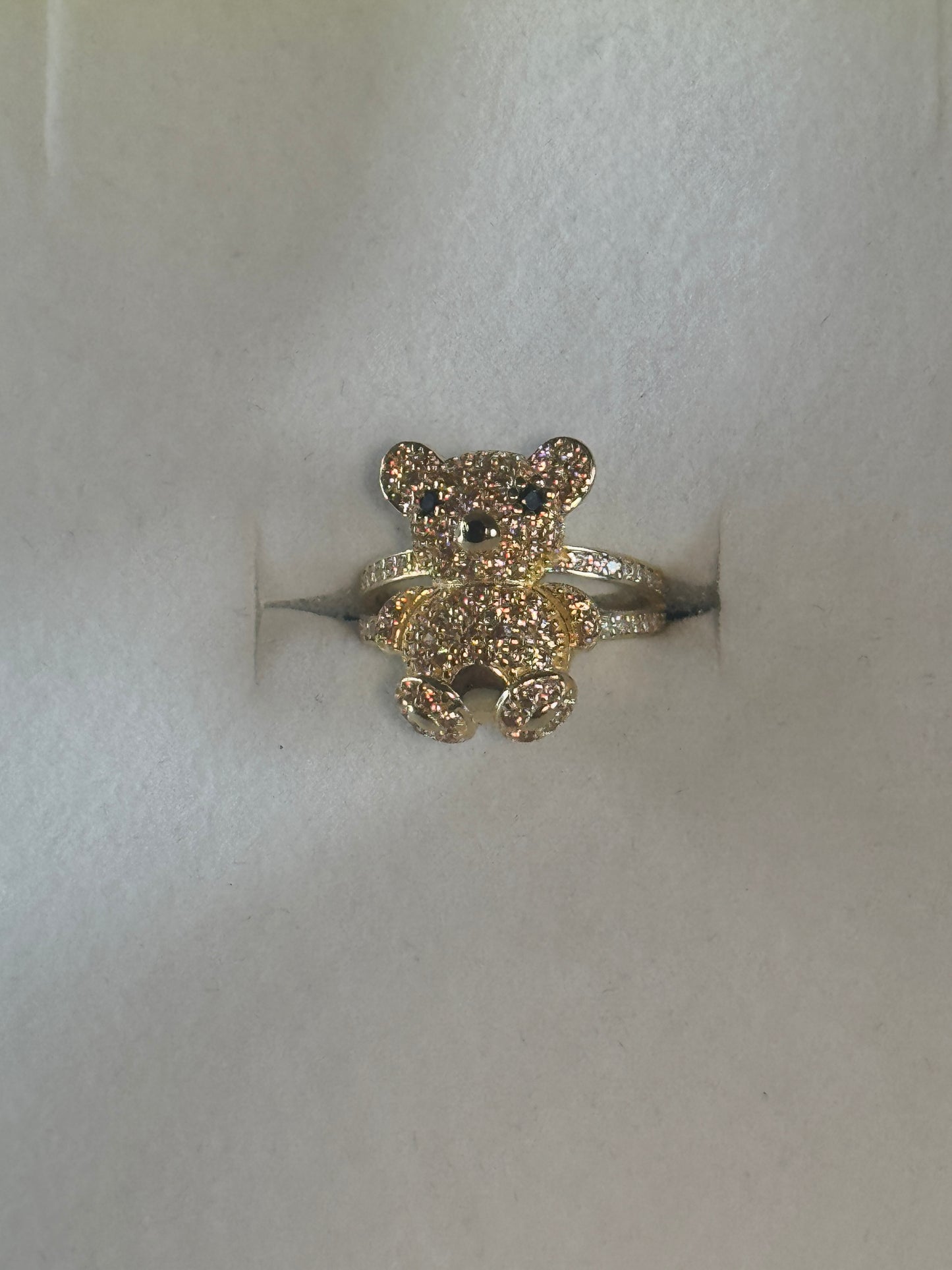 14K Gold Teddy Bear Ring for women