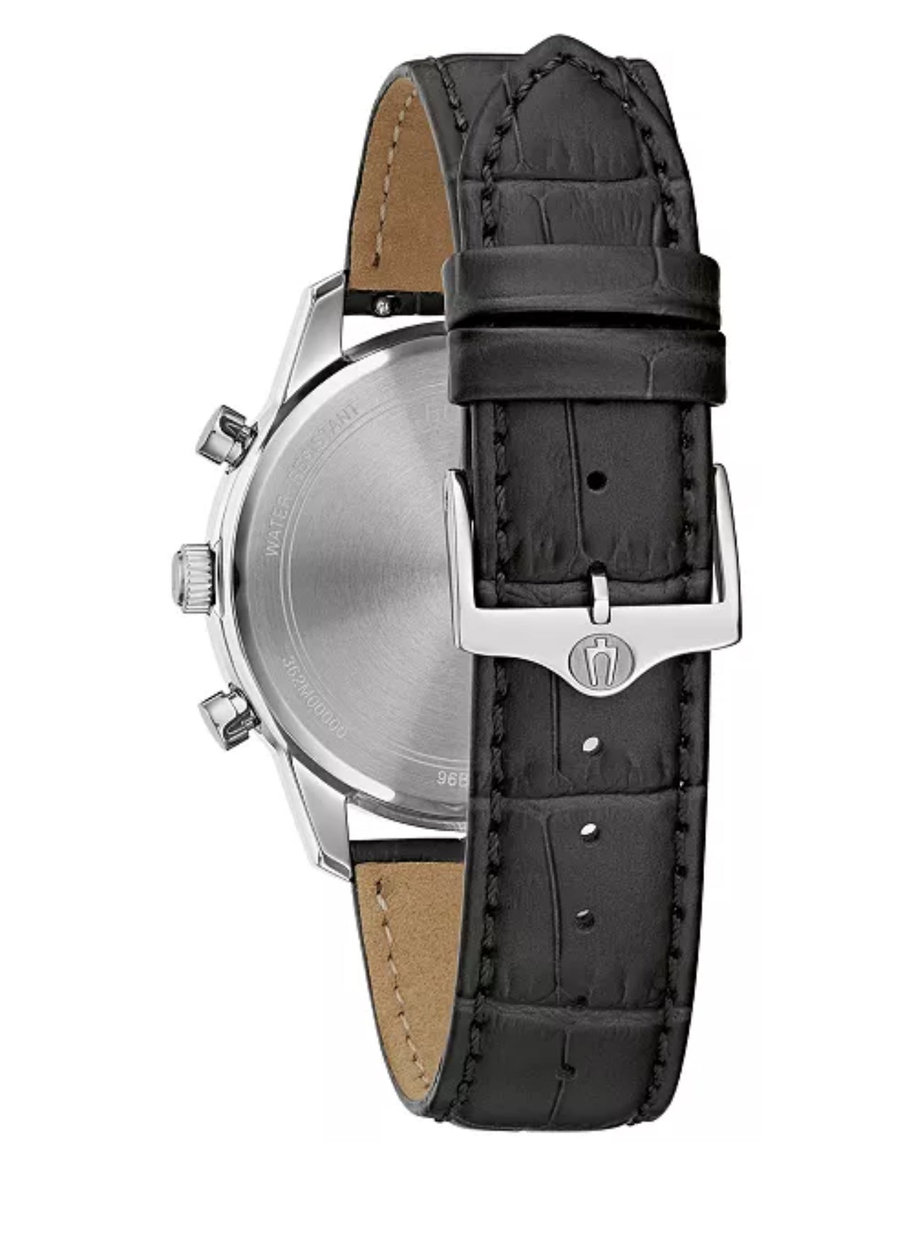 Men's Chronograph Classic Sutton Black Leather Strap Watch 41mm