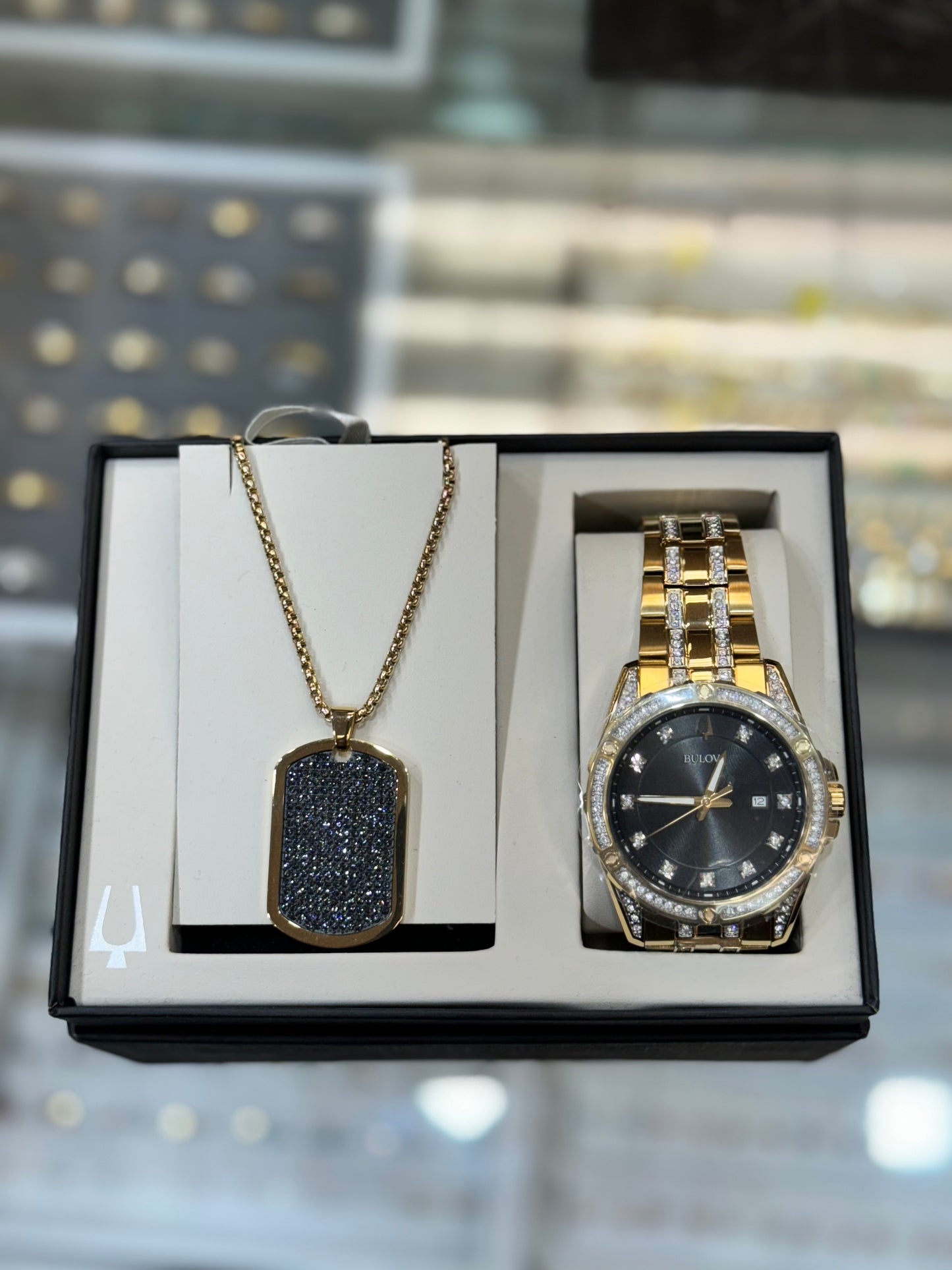 Bulova Dress/Classic Crystal Mens Watch Stainless Steel