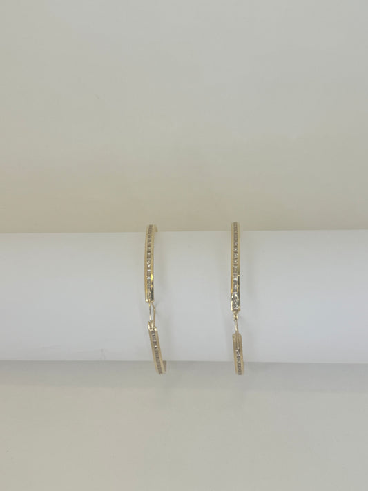 14K Gold Circle  Earrings