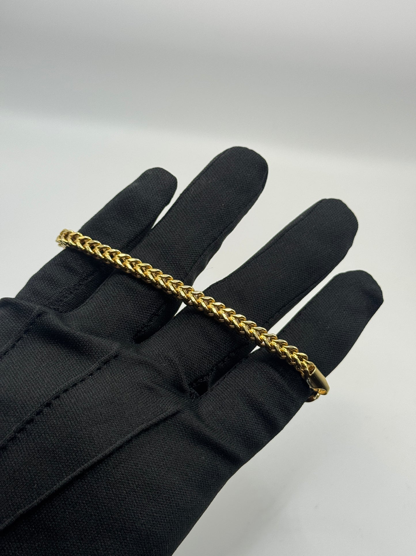 14K Gold Franco Bracelet โ Unisex 8โ long