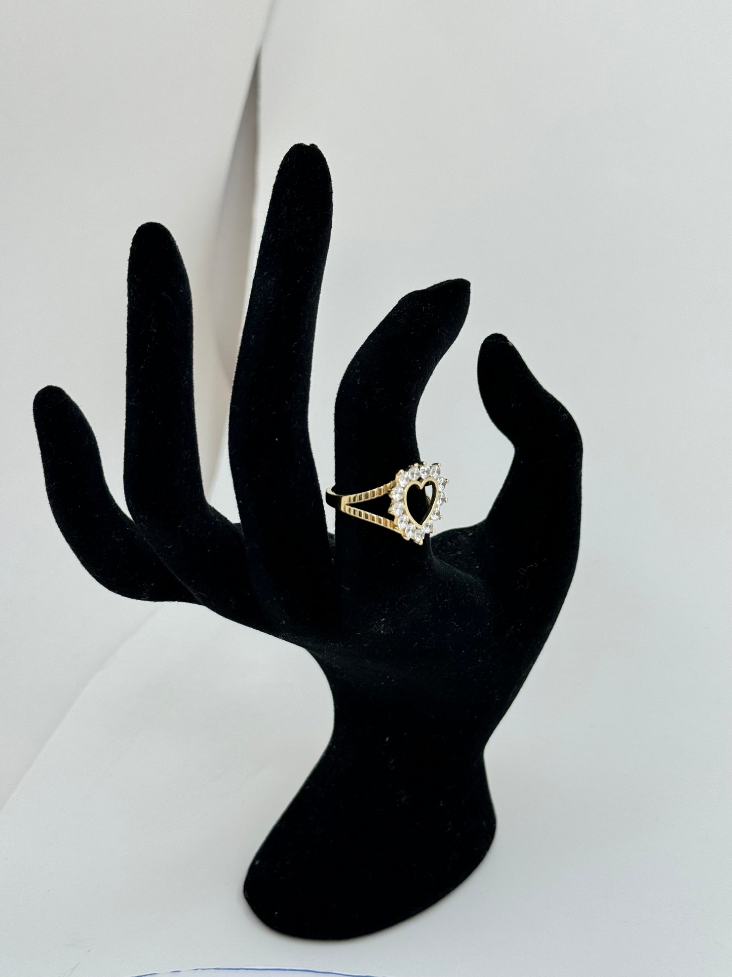 14k fine Gold sparkling cubic zirconia ring for woman