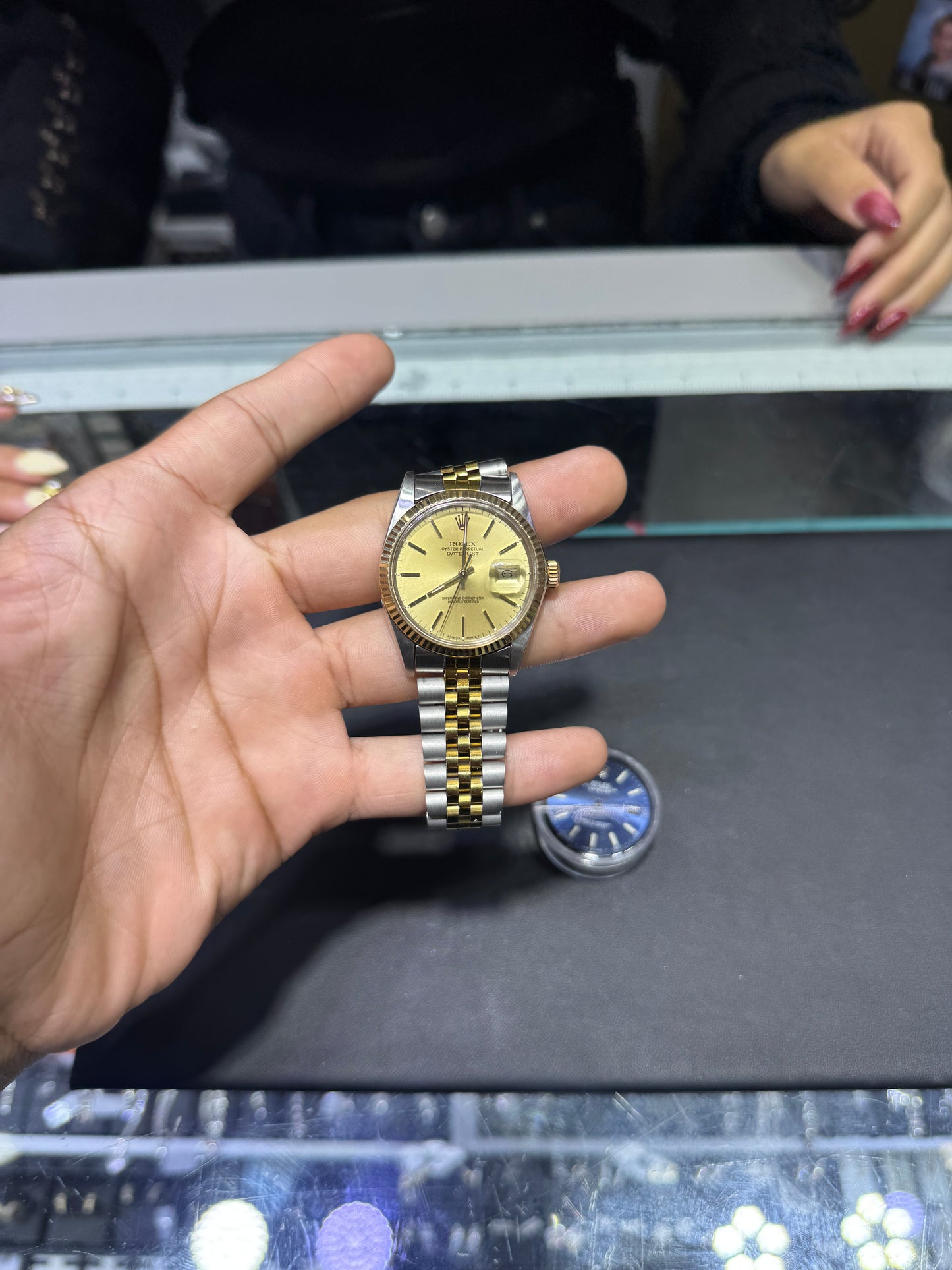 Rolex Oyster Perpetual Datejust Men's Watch 16013 Two-Tone 36mm Gold