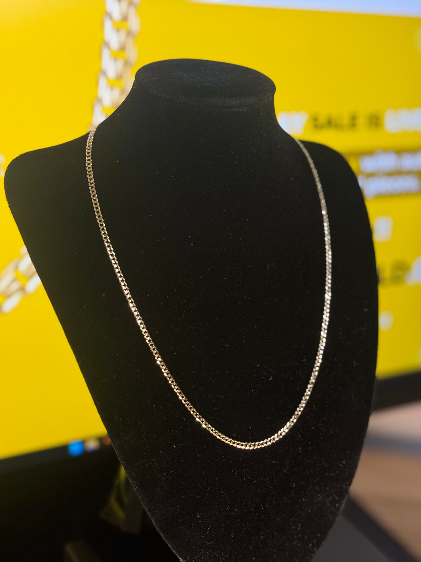 ๐ 14K Gold Curb Link Necklace for Women ๐