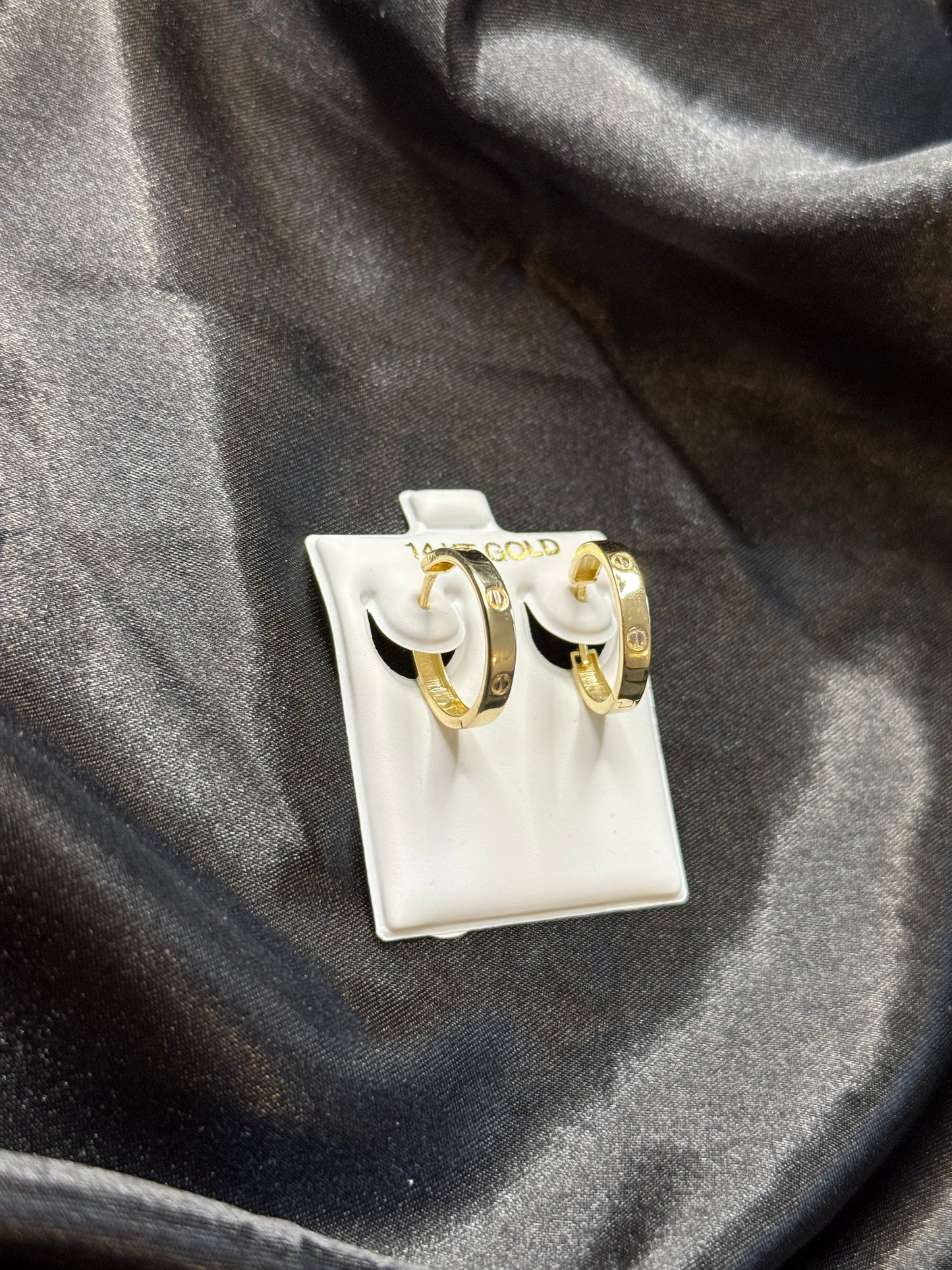 14k gold love hoop earrings for women