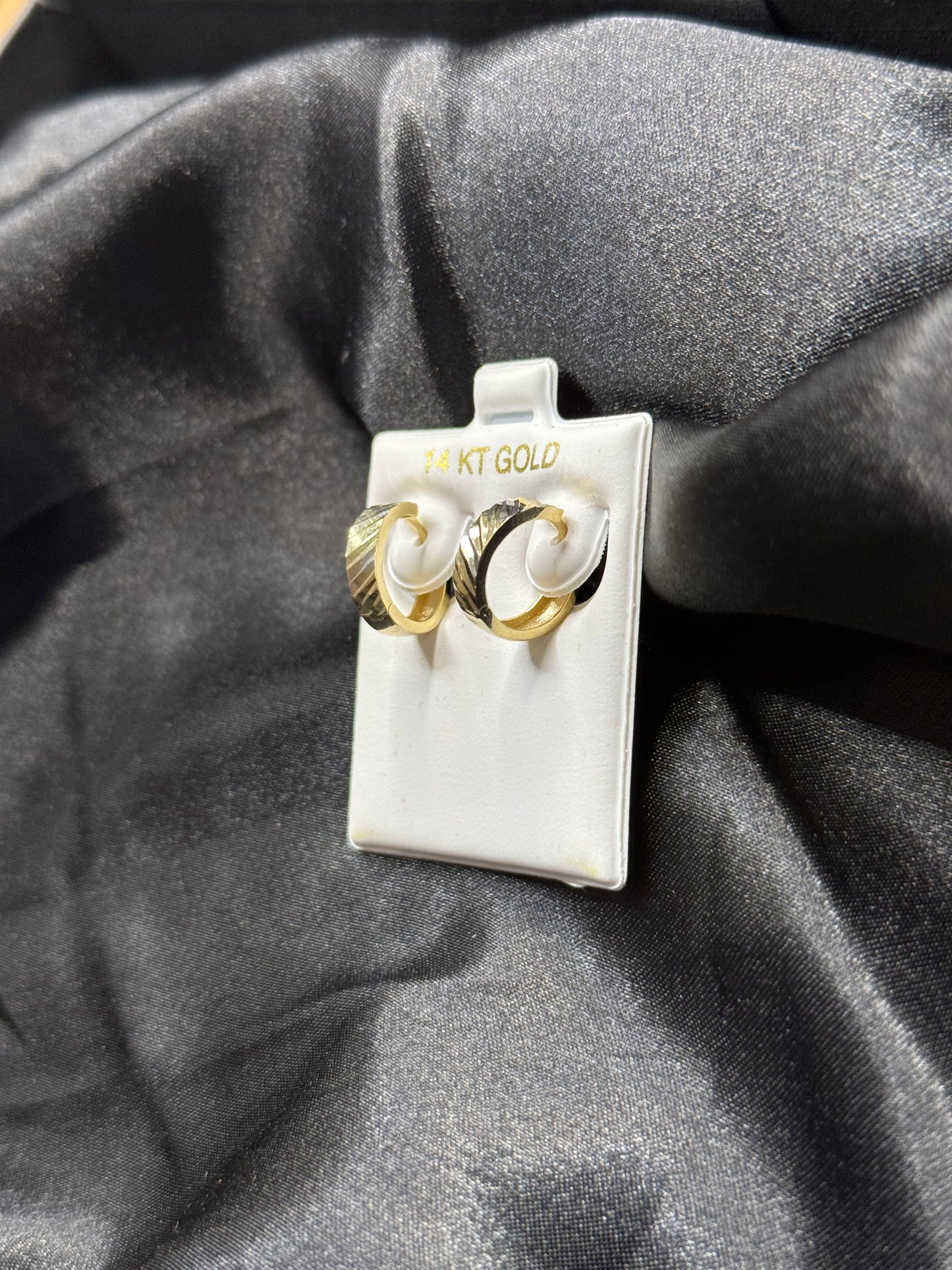 14k gold Huggie hoop earrings