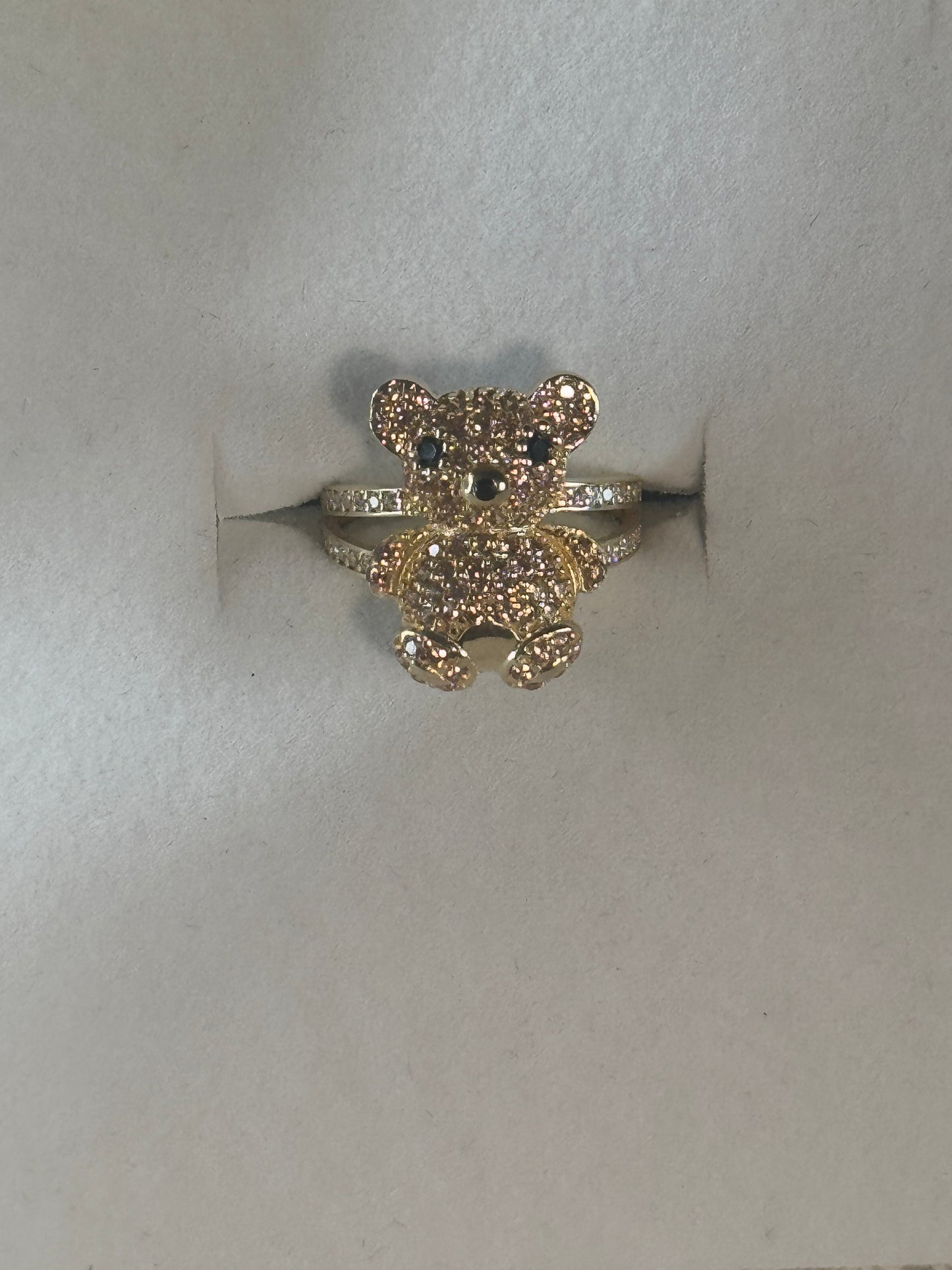 14K Gold Teddy Bear Ring for women