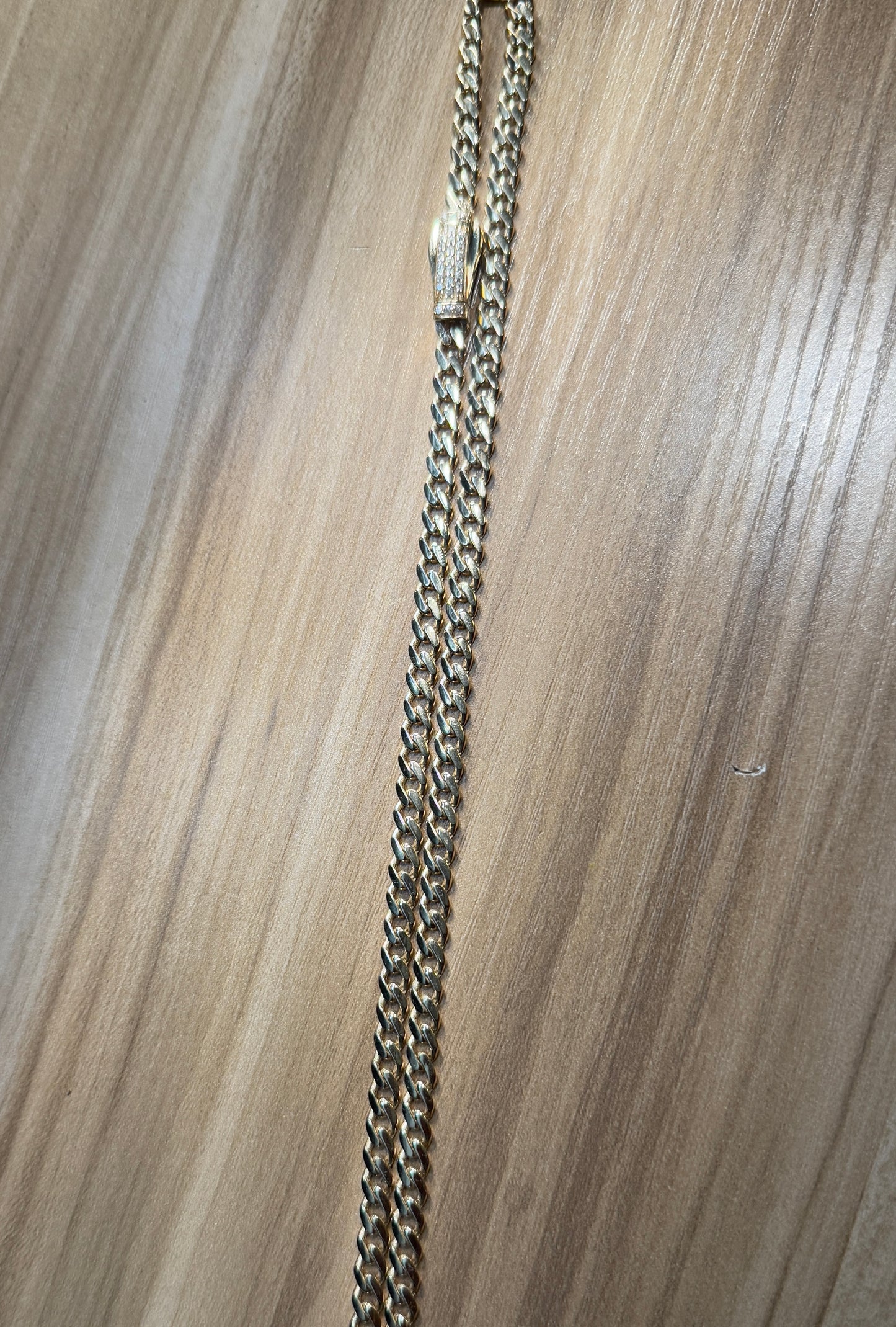 14K Gold Semi-Solid Cuban Link Chain necklace for Men