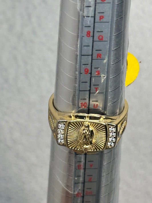 14k gold Virgin Mary ring for men size 10.5