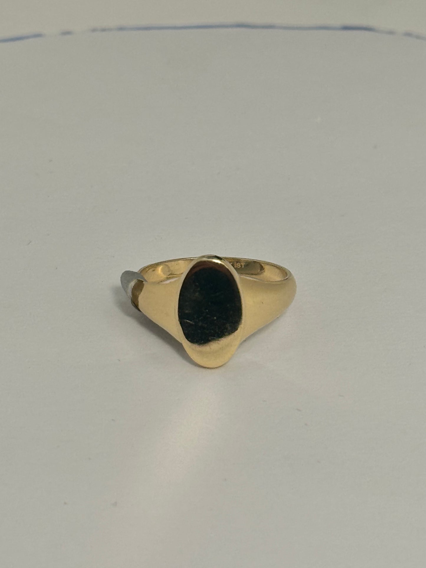 14k solid gold oval ring for woman