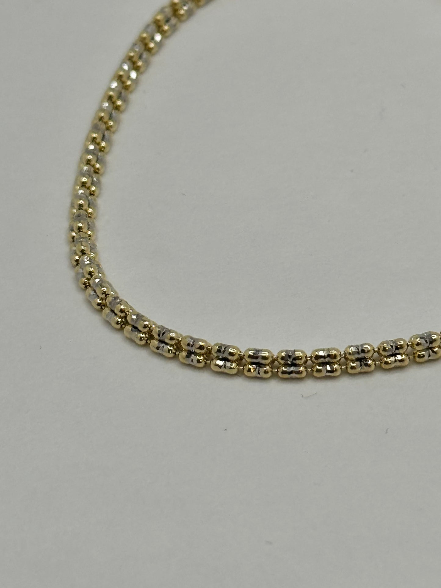 14k gold Ice bracelet unisex