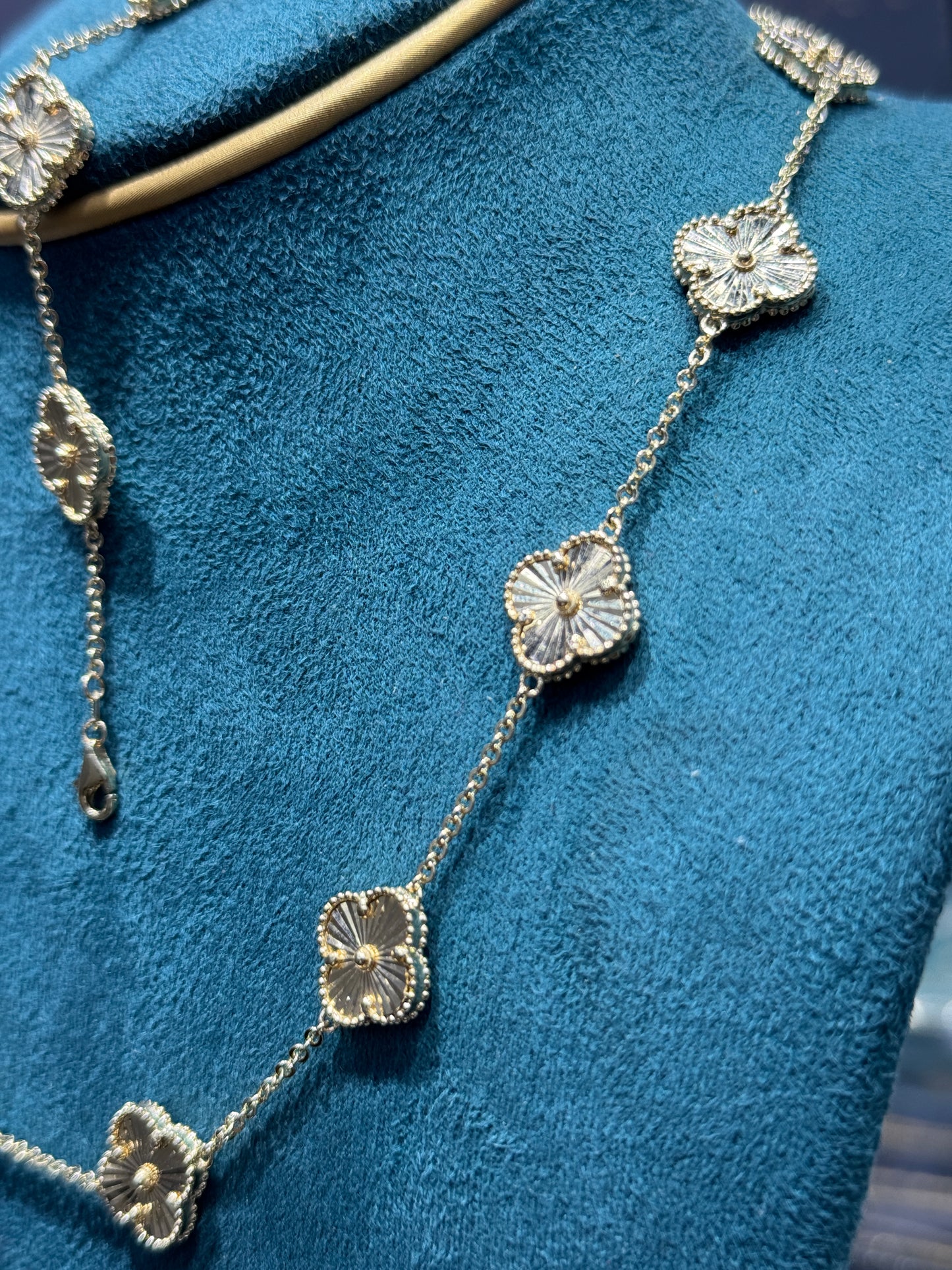 14k gold clover necklace bundle for women 29.3g