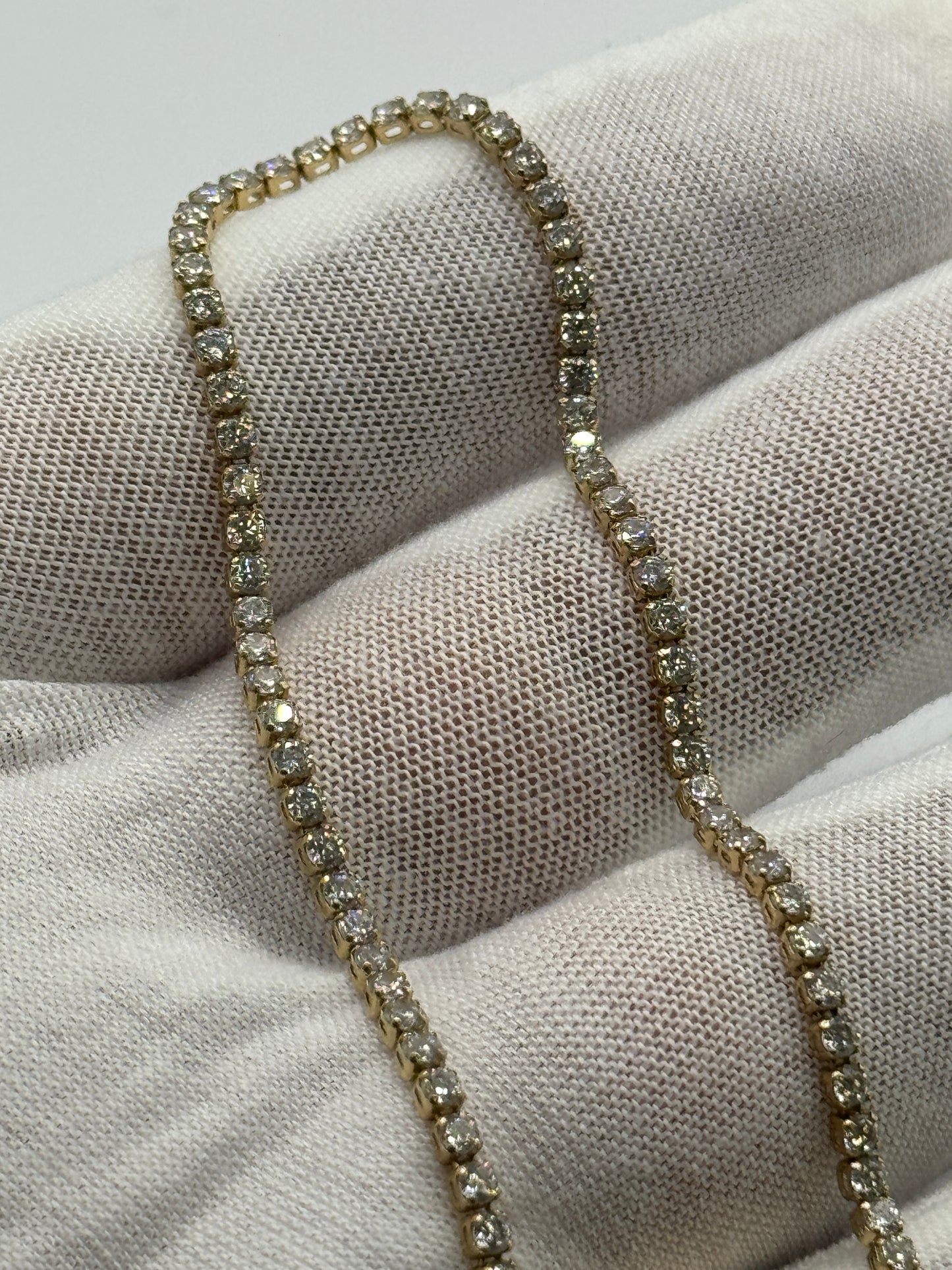 14k gold tennis bracelet for women 8”long